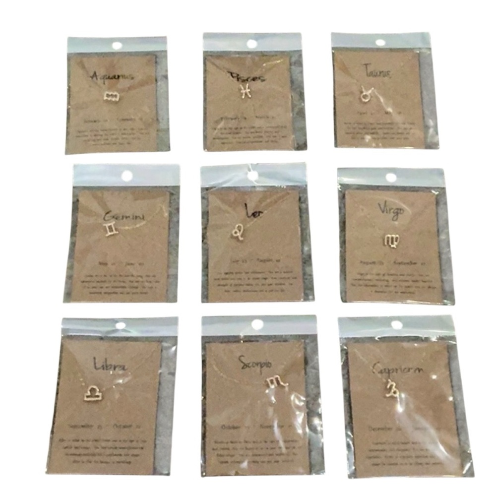 Zodiac Sign Necklaces - Gold Plated- NIP